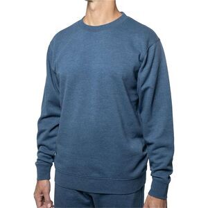 LAZER Mens Burnout Fleece Sweatshirt, Blue, NWT